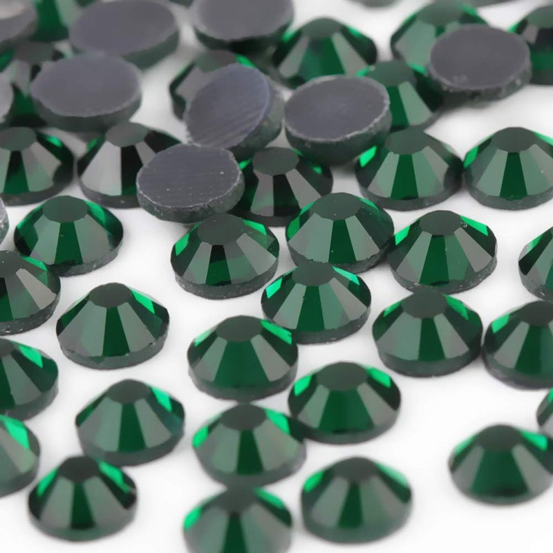 beadsland Crystal Hotfix Rhinestone,Machine Cut Stone 1440pcs/pkg (Emerald,SS10/3mm) - Image 1